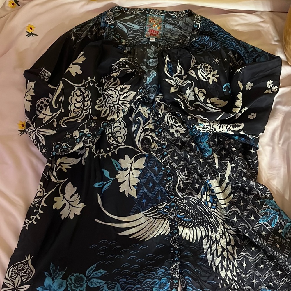 Johnny Was Silk Blouse